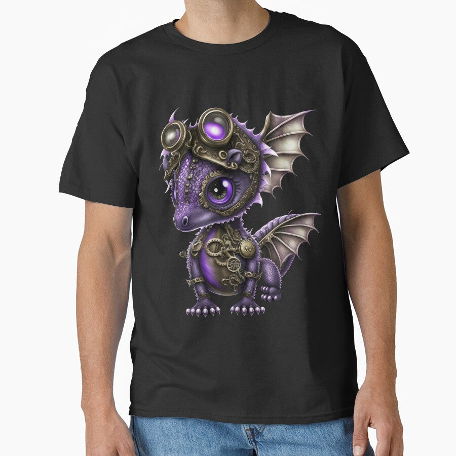 Steampunk Purple Baby Dragon Classic T Shirt