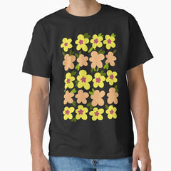 Groovy Retro Flowers 1 Classic T-Shirt