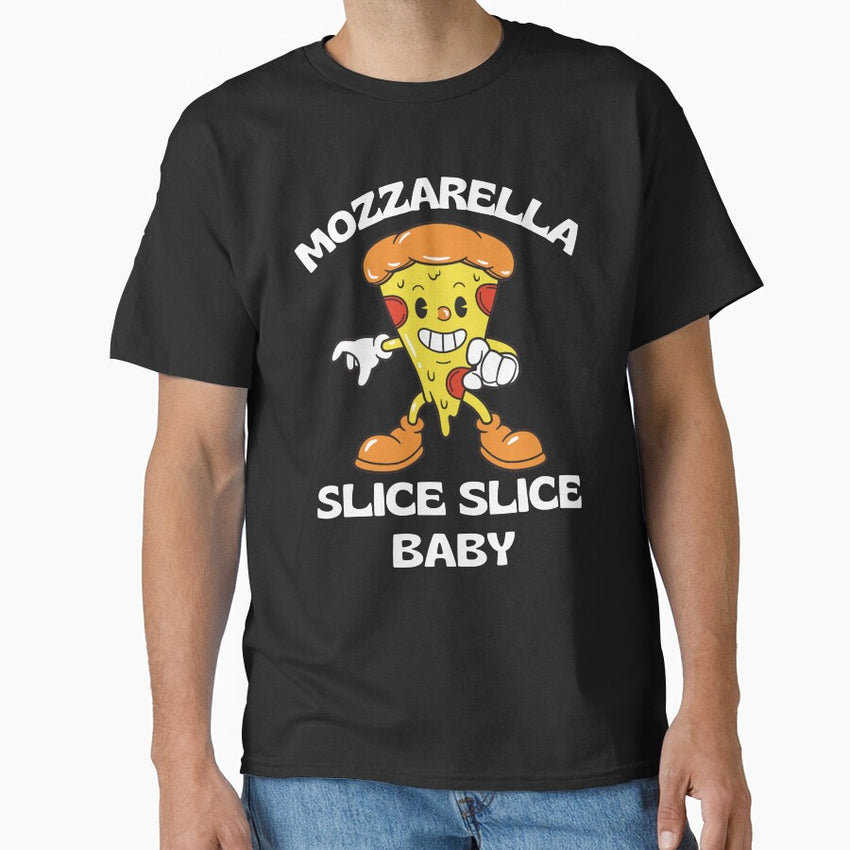 Funny Mozzarella Slice Slice Baby Pizza Lovers Classic T-Shirt