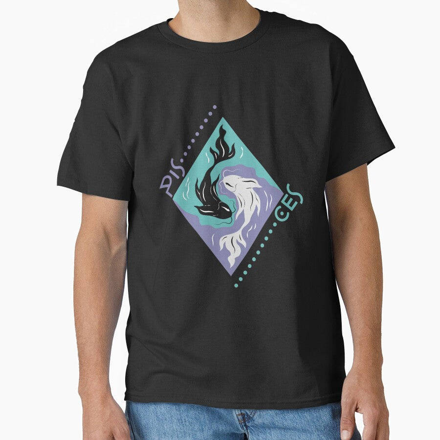 Pisces Zodiac Artwork, A Beautiful Gift For People Born Under The Pisces Zodiac Sign Classic T-Shirt