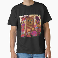 Cat hiding in the garden Classic T-Shirt
