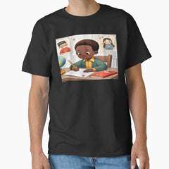 African American Child Randall Writing Wall Art And Puzzle Classic T Shirt