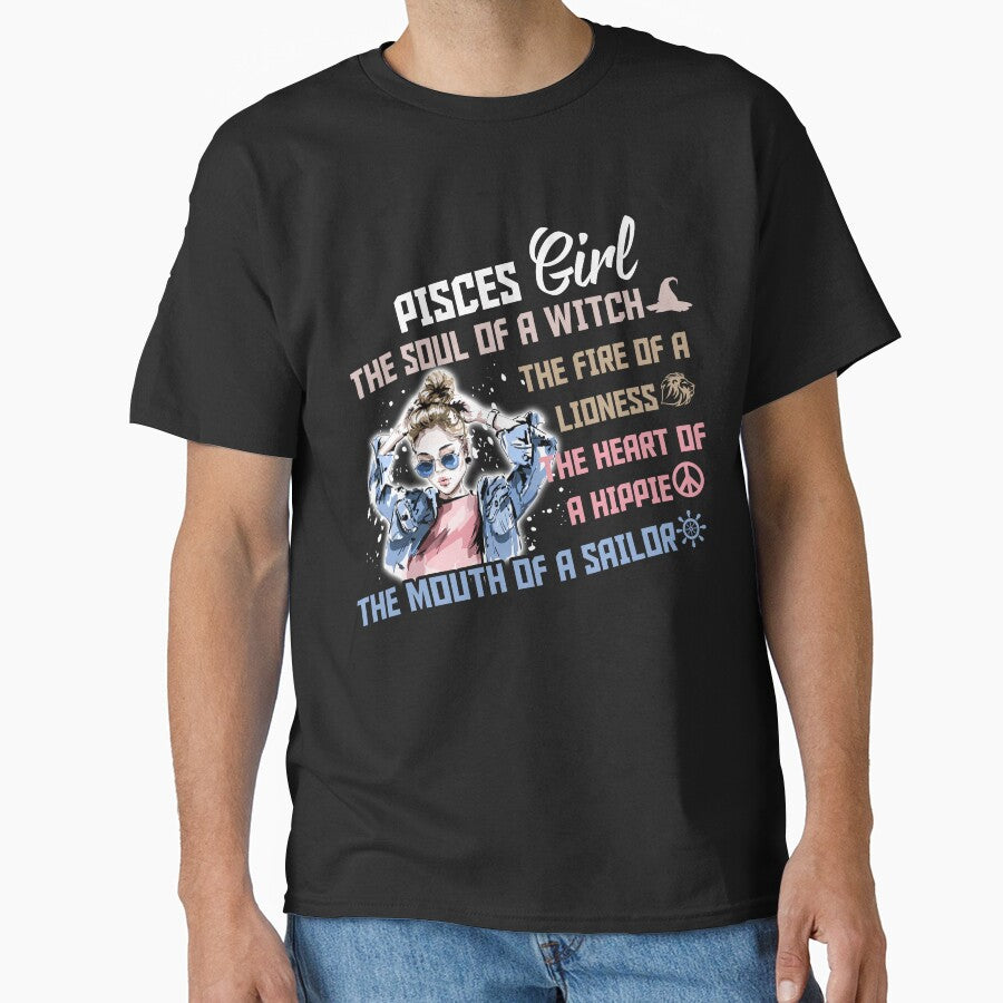 Pisces Girl The Soul Of A Witch Classic T-Shirt