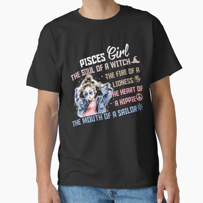 Pisces Girl The Soul Of A Witch Classic T-Shirt