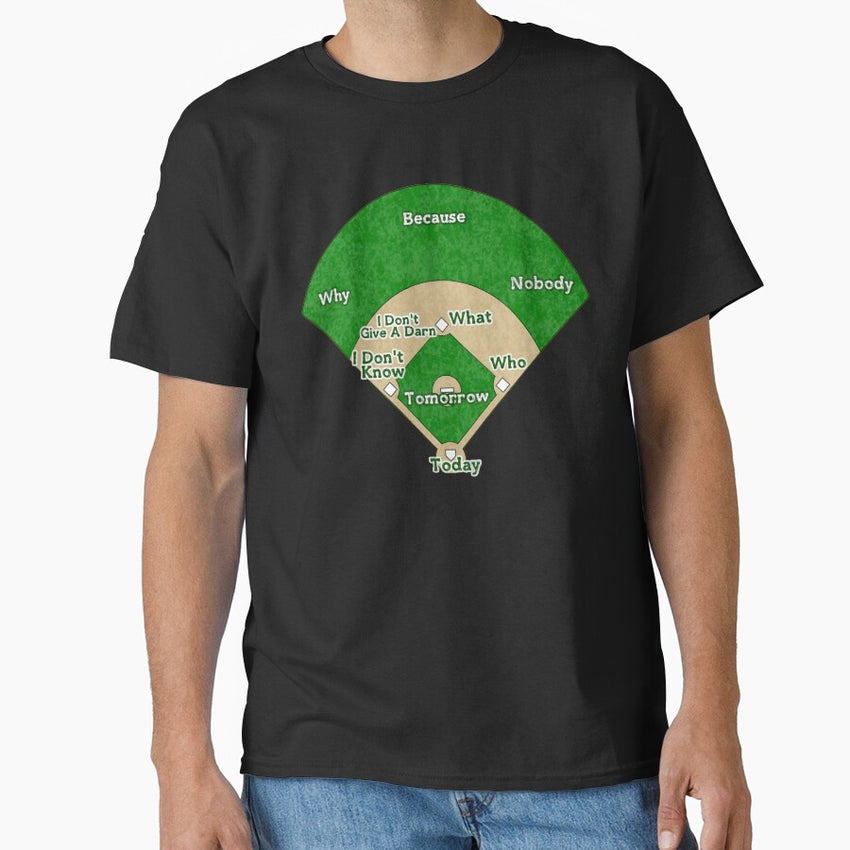Abbott and Costello - Who's On First? (black background) Classic T-Shirt