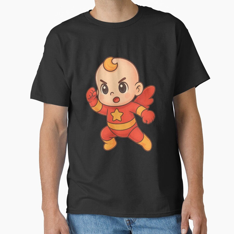 Chibi Baby Superhero – Cute Japanese Style Art Toy Design Classic T-Shirt