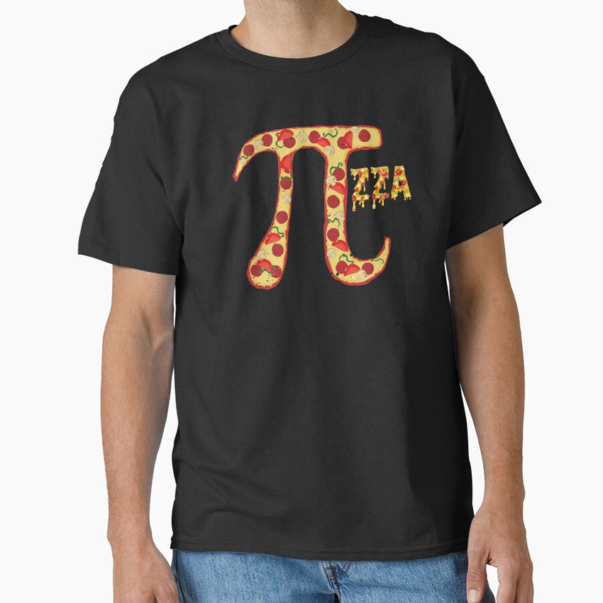Pi for Pizza Funny Pi Day 3,14 graphic design Classic T-Shirt