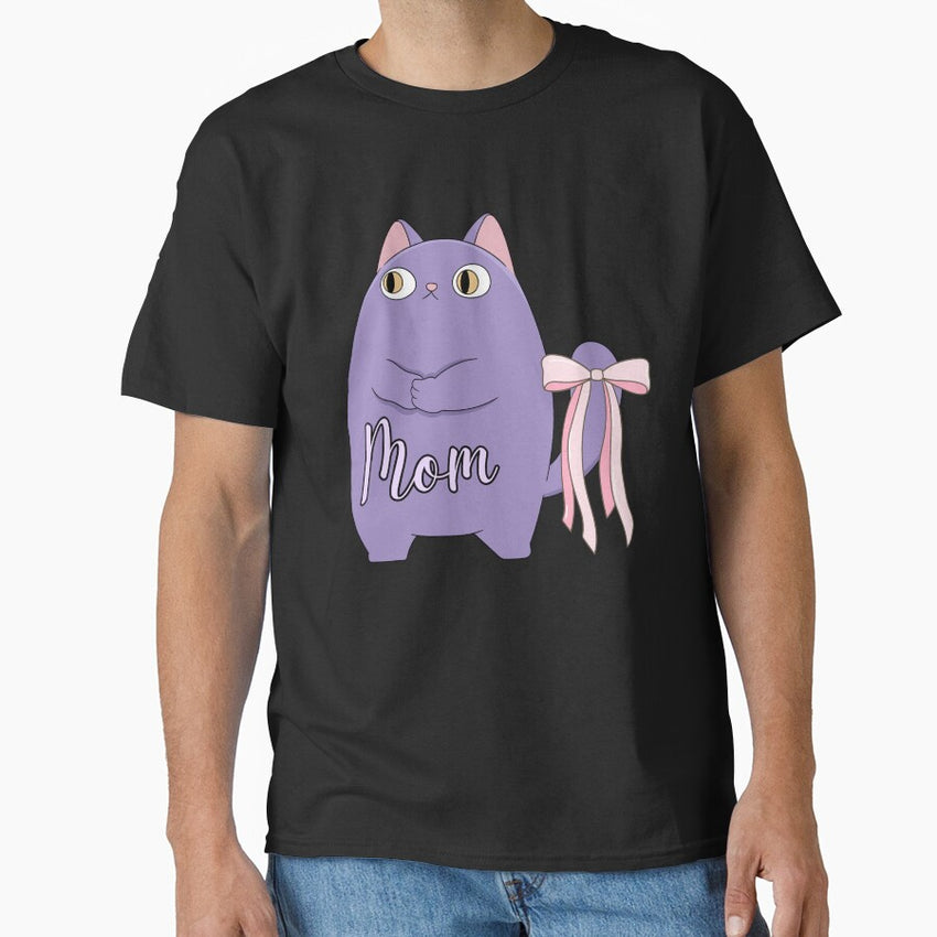 Mom, Chibi purple cat Classic T-Shirt