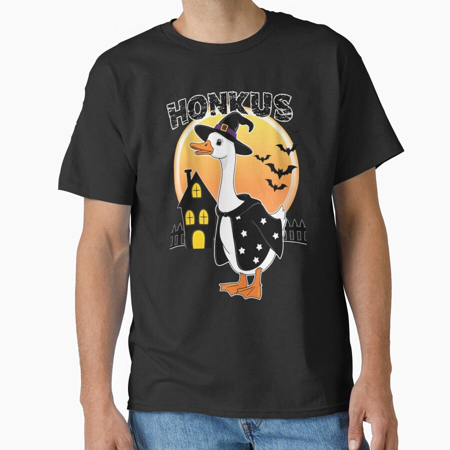 Goose Halloween Witch Hat Costume Honkus Ponkus Funny Duck Classic T Shirt