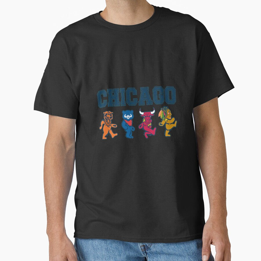 Chicago Sports T-ShirtGrateful for Chicago T-Shirt_by Shayli Kipnis_ Classic T-Shirt