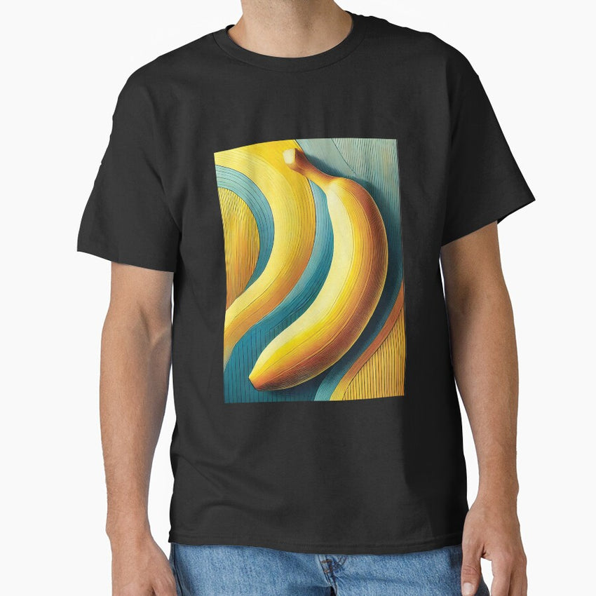 Banana Print Classic T Shirt