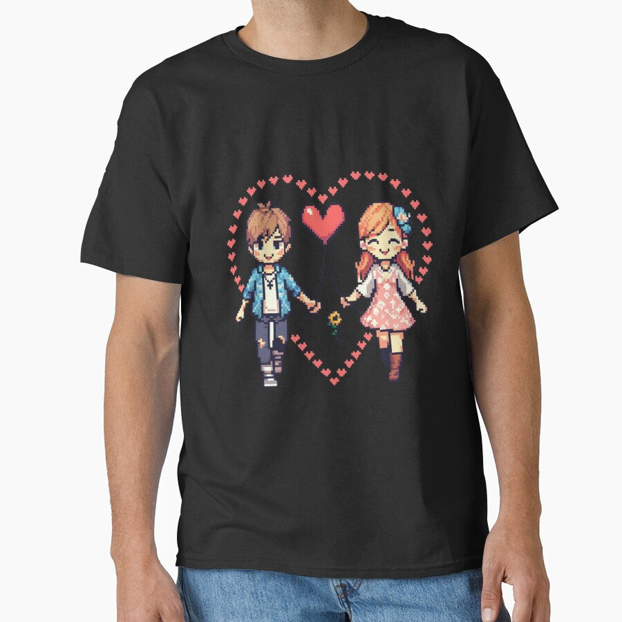 Pixelated Love Classic T Shirt