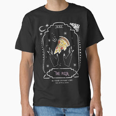 The Pizza Funny Tarot Reading Card Crescent Moon Classic T-Shirt