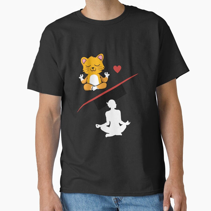 All I Need Is Love Yoga Cat Classic T Shirt