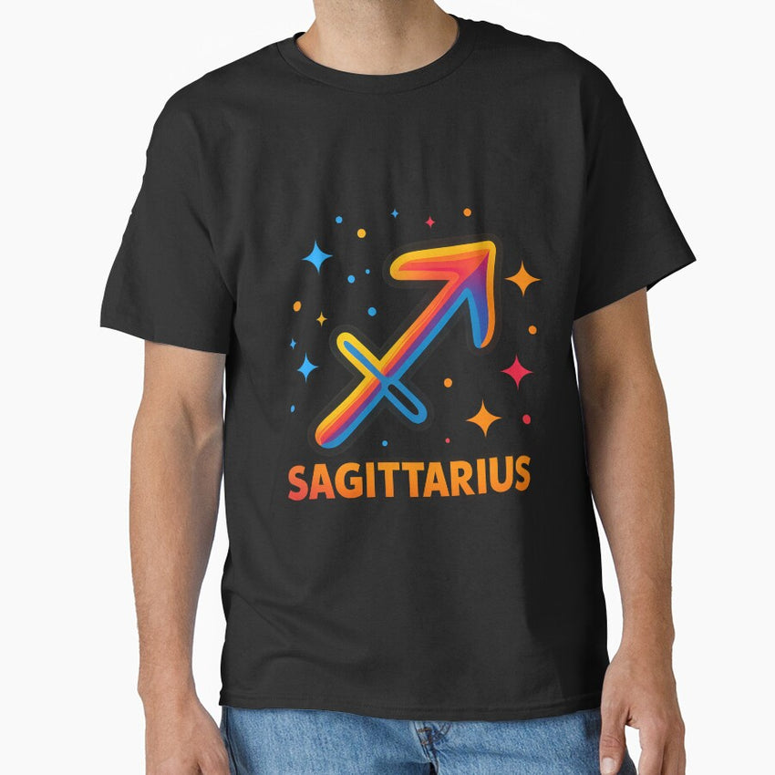 Sagittarius Zodiac Sign – Adventurous & Free-Spirited Star Sign Design Classic T-Shirt