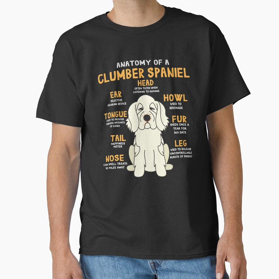Anatomy Of Clumber Spaniel Dog Classic T Shirt