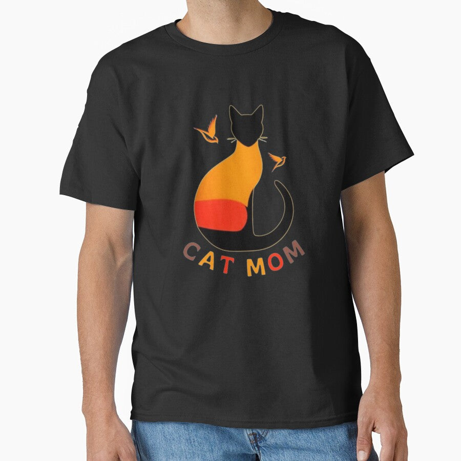 Cat mom and little birds Classic T-Shirt