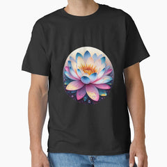 Lotus with dew drops Botanical Beauty Floral Arrangements Classic T-Shirt