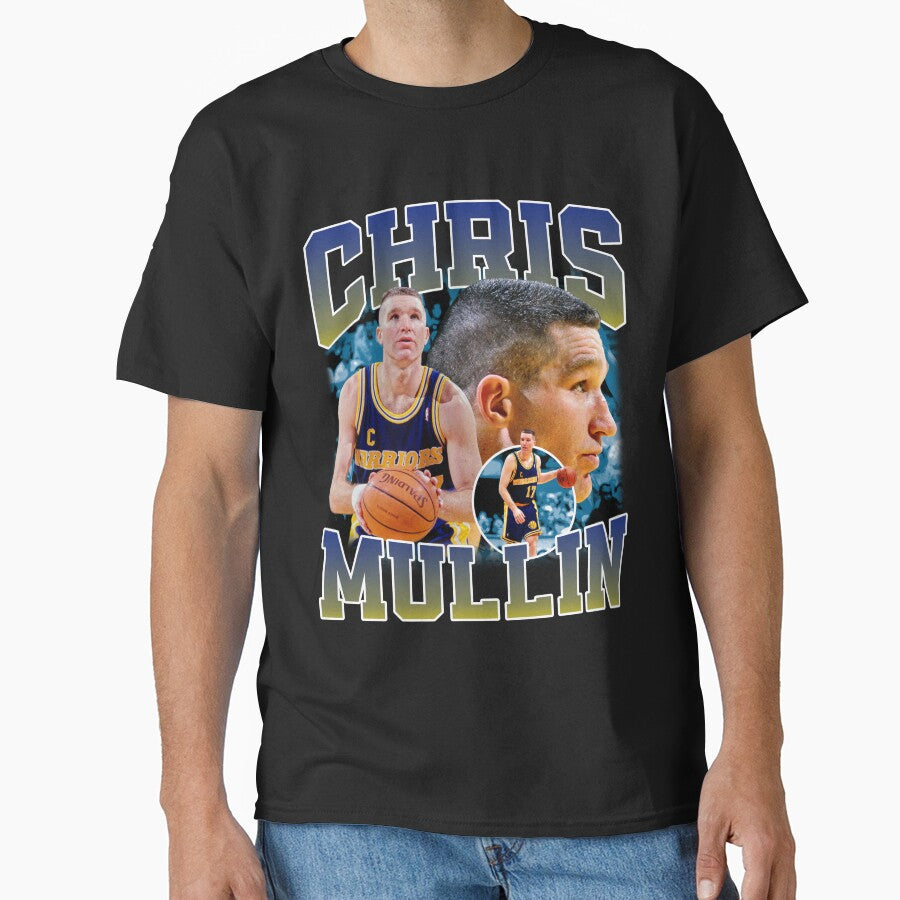 Chris Mullin Basketball Signature Vintage Retro 80s 90s Rap Style Perfect Gift For Basketball Lovers Classic T-Shirt