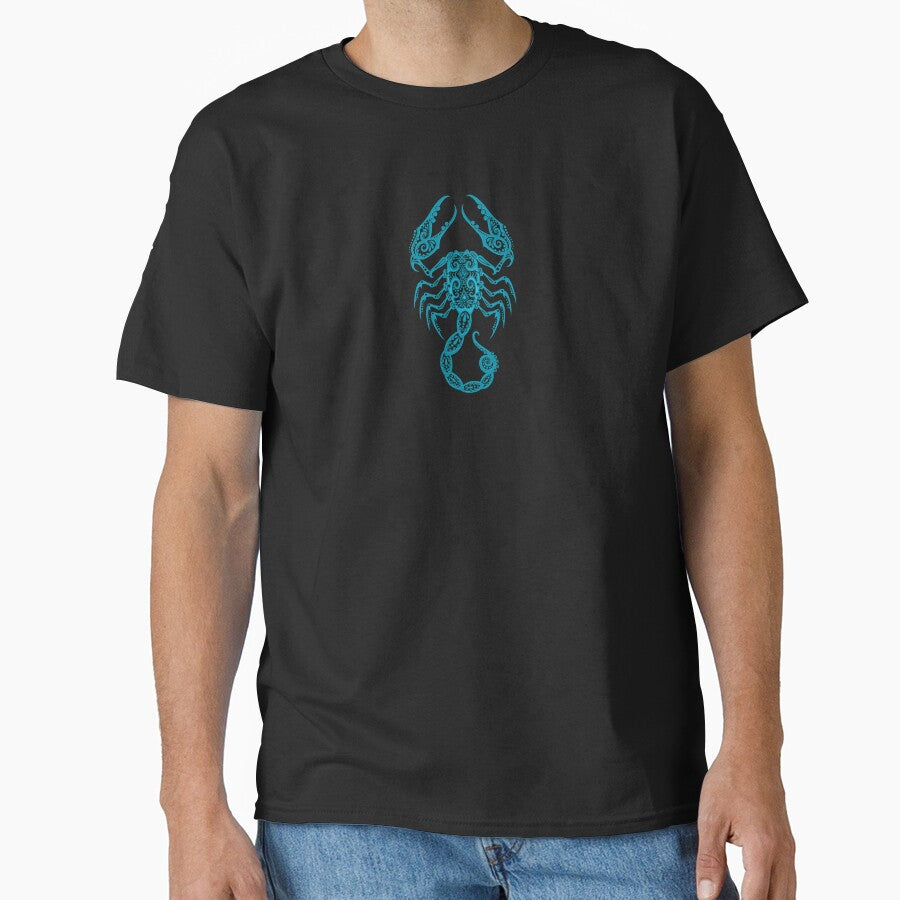 Blue Scorpio Zodiac Sign in the Stars Classic T-Shirt