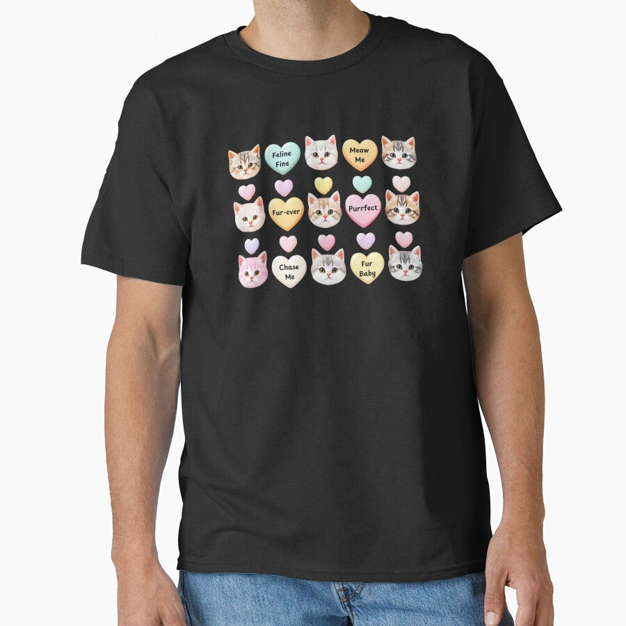 Cat Conversation Heart Classic T-Shirt