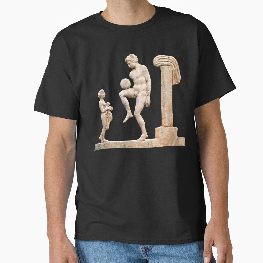 Ancient Greek Football/Soccer Player (On Black) Classic T-Shirt