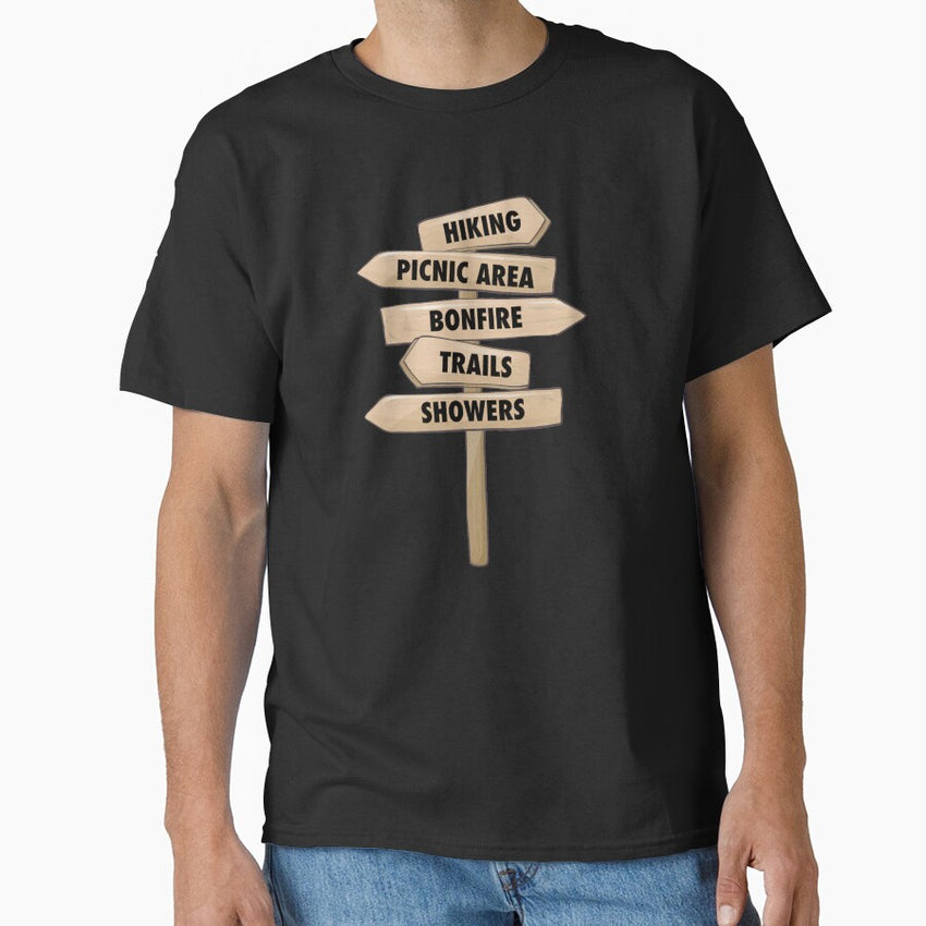Adventure Awaits Fun Hiking Camping T Shirt For Outdoor Enthusiasts Classic T Shirt