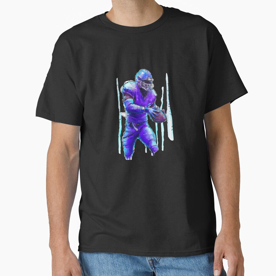 A cyberpunk illustration of an NFL player Classic T-Shirt