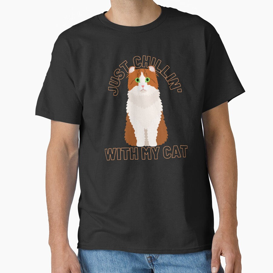 American Curl Cat Cute USA Curl Kitten | Just Chillin With My Cat Pet Owner Gift Ideas Classic T-Shirt