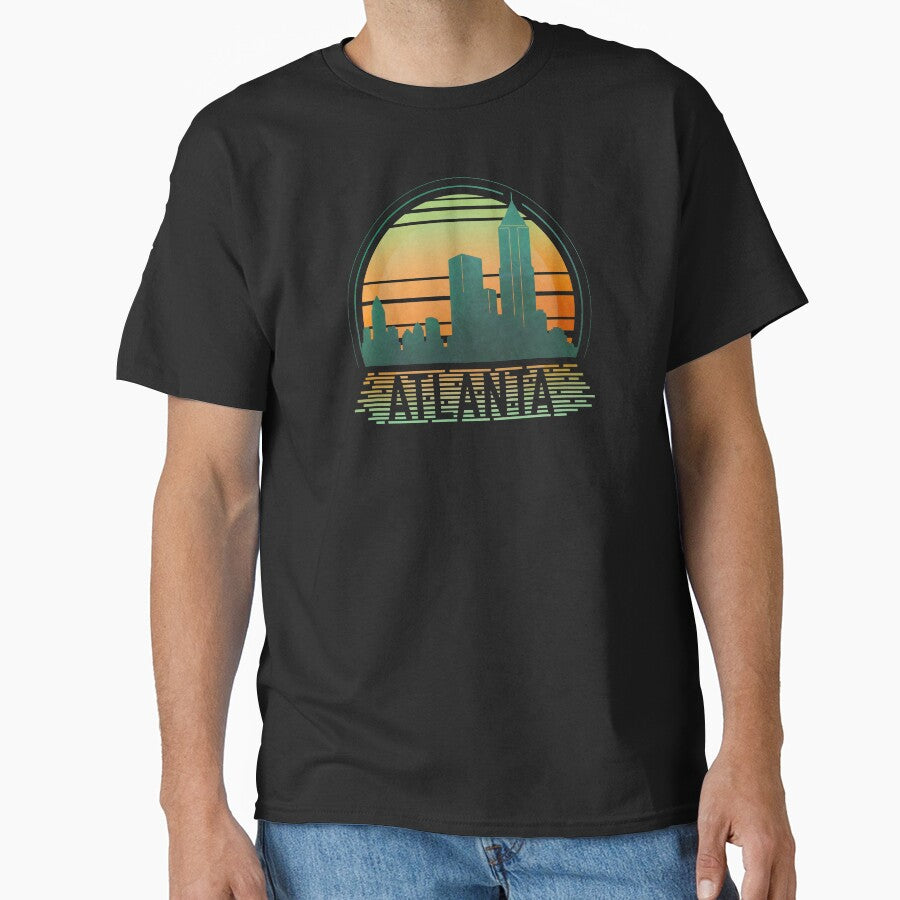 Atlanta Georgia Retro Sunset Classic T Shirt