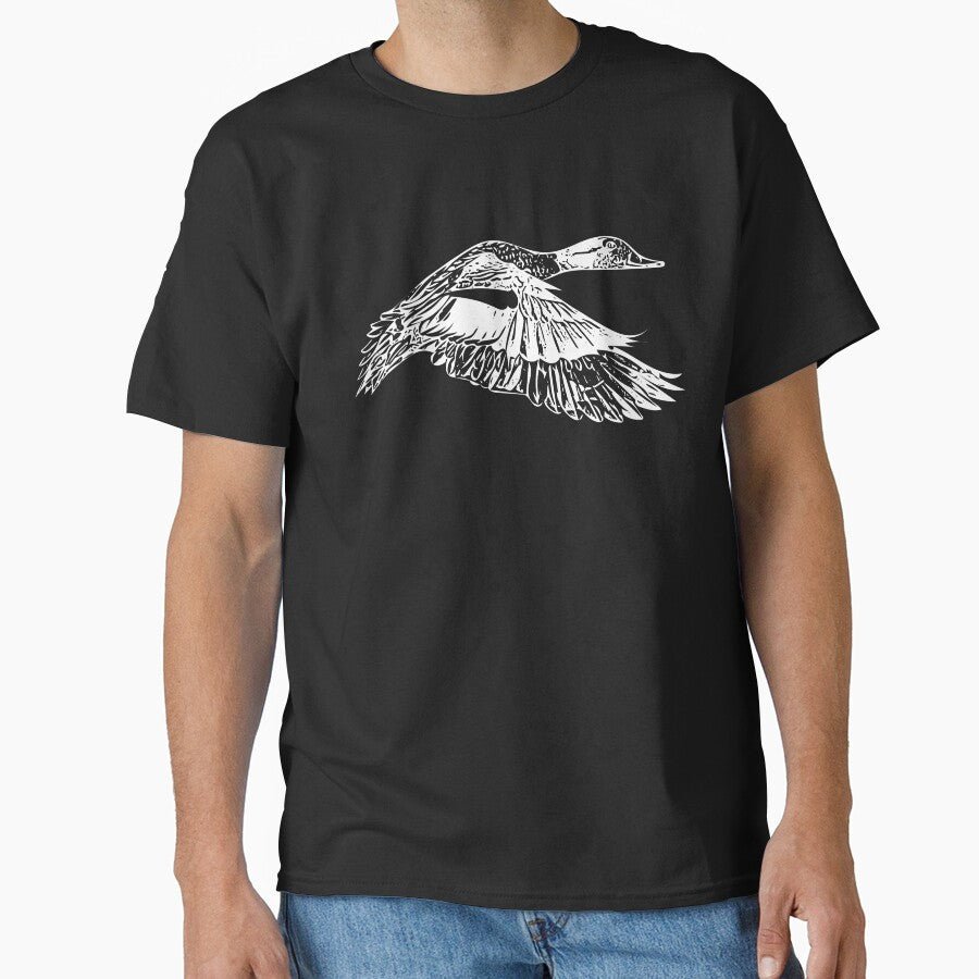 Chestnut Teal Flying White Design Classic T Shirt