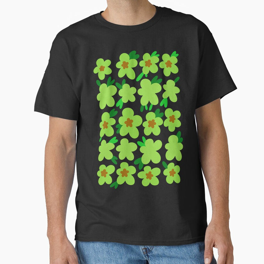 Groovy Retro Flowers 3 Classic T-Shirt