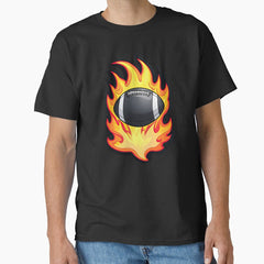 American Football, fire with football Classic T-Shirt