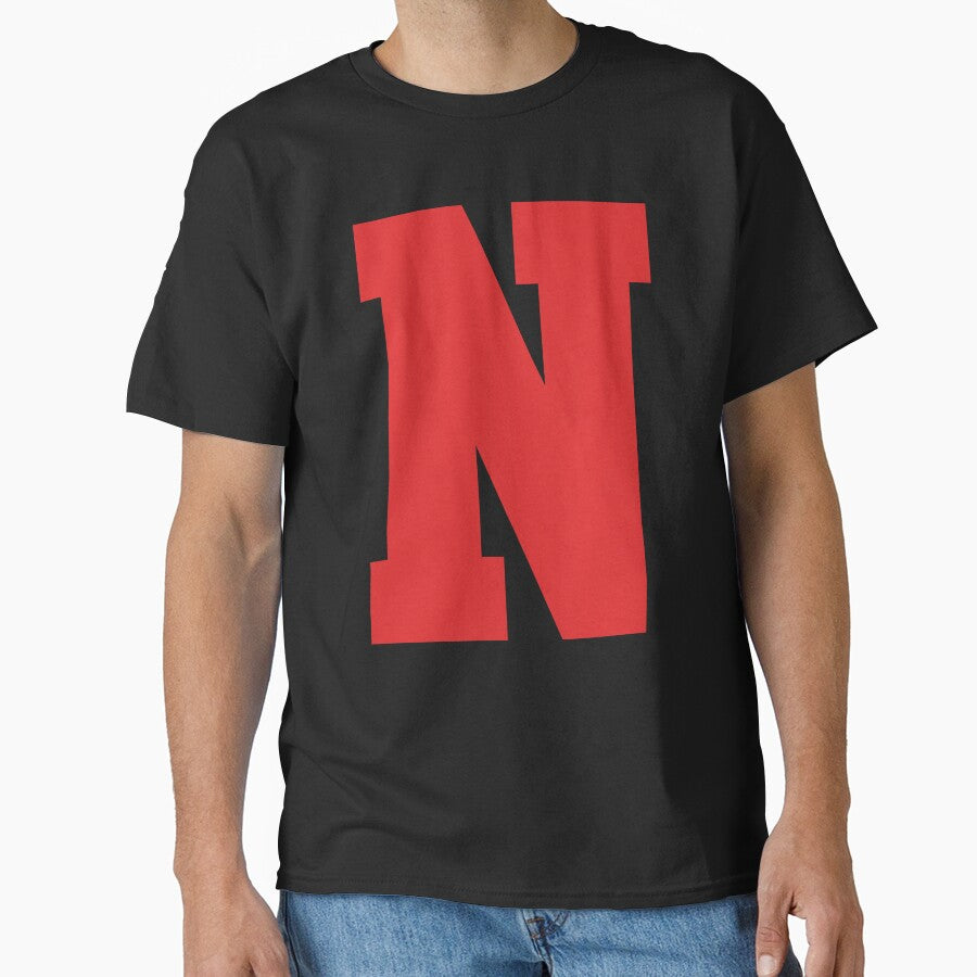 Alphabet, Red N, Sports letter N Classic T-Shirt