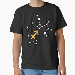 Sagittarius Sign with Constellation (White) Classic T-Shirt