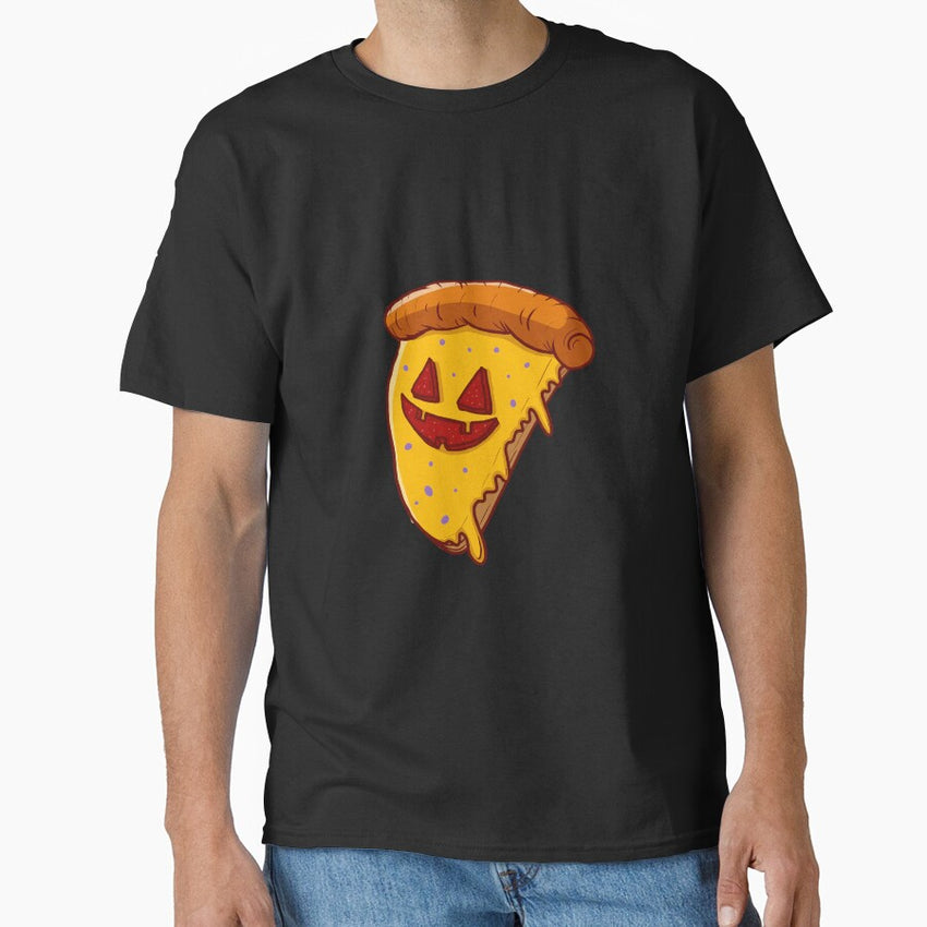 Jack o Lantern Halloween Pizza Classic T-Shirt