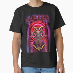 Aries Zodiac Art – Mystical Ram in Esoteric Temple Classic T-Shirt