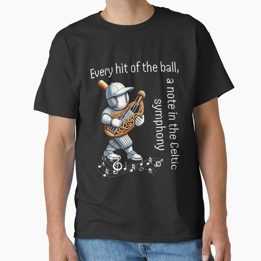 Celtic baseball, playing the diamond melody. Classic T-Shirt