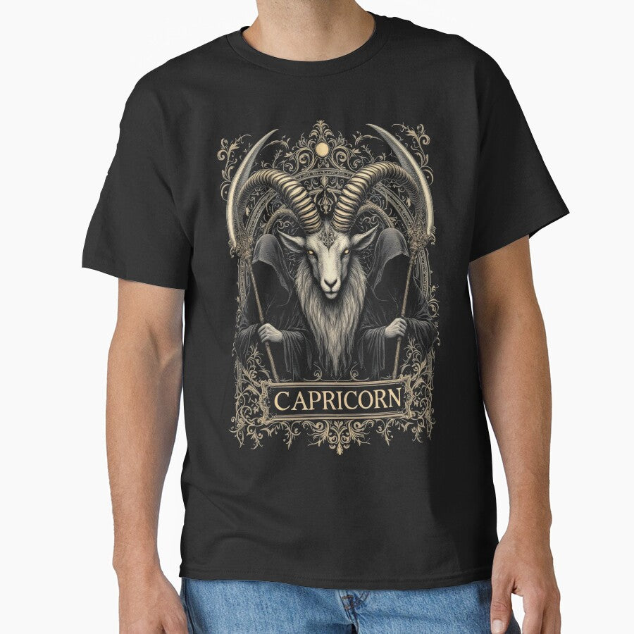 Artistic Zodiac Sign Capricorn Classic T-Shirt