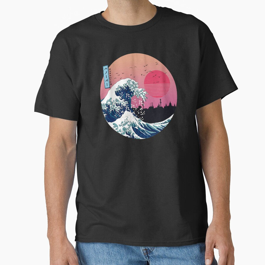 Hannover Kanagawa Wave Retro Classic T Shirt
