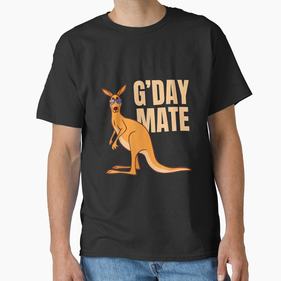 Australia Gday Mate Funny Kangaroo Australian Symbol Classic T Shirt