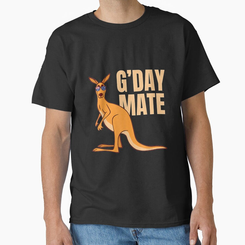 Australia Gday Mate Funny Kangaroo Australian Symbol Classic T Shirt
