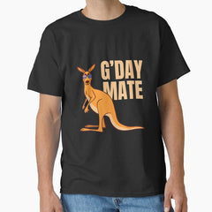 Australia Gday Mate Funny Kangaroo Australian Symbol Classic T Shirt