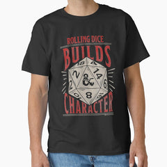 Dragons Rolling Dice Builds Character Classic T-Shirt