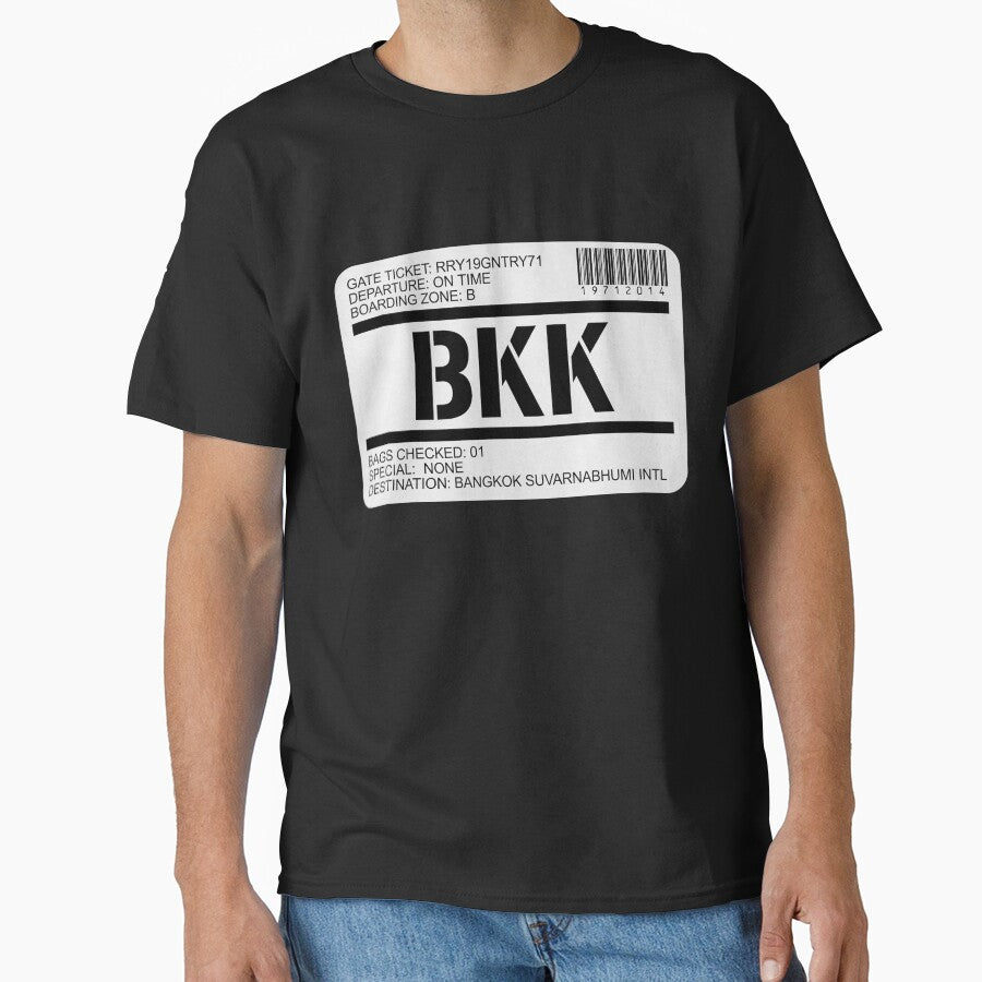 Bangkok Thailand Suvarnabhumi airport destination stamp Classic T-Shirt