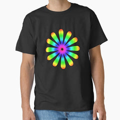 Rainbow Gradient Flower Classic T-Shirt