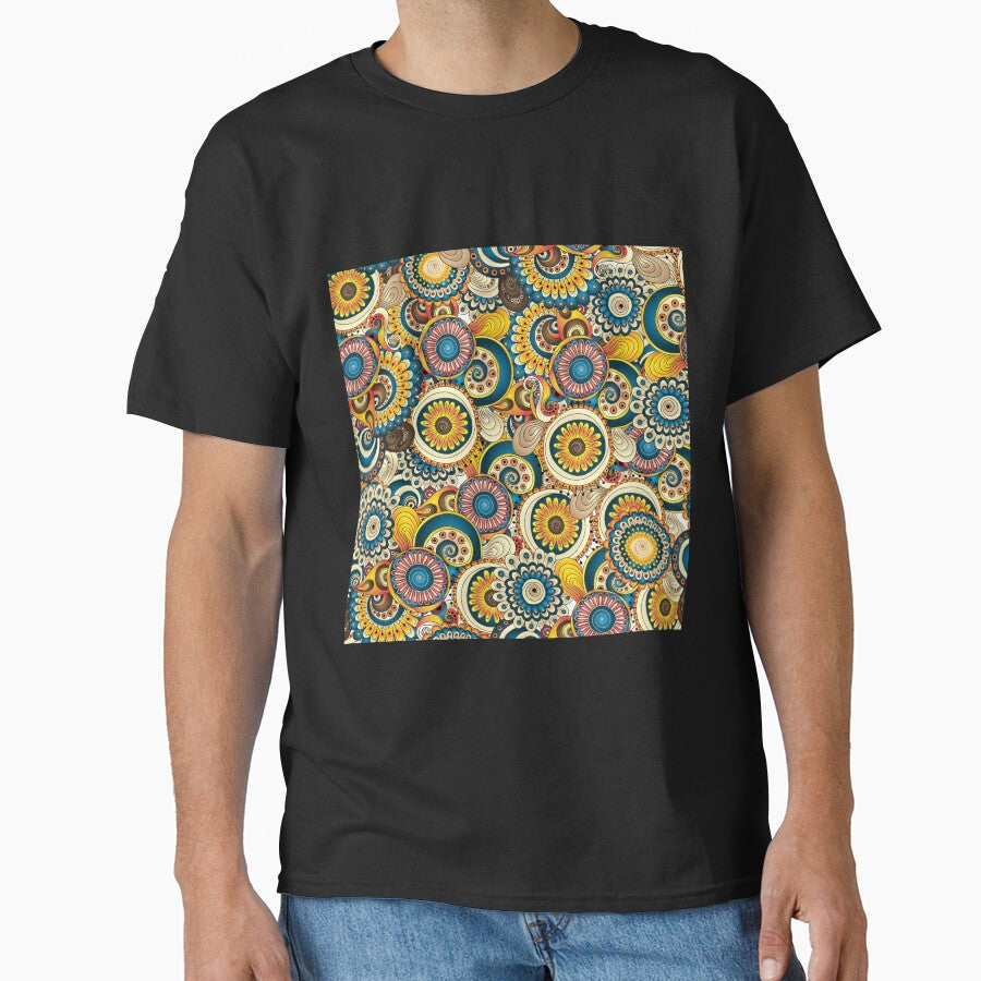 Multicolor floral art Classic T-Shirt
