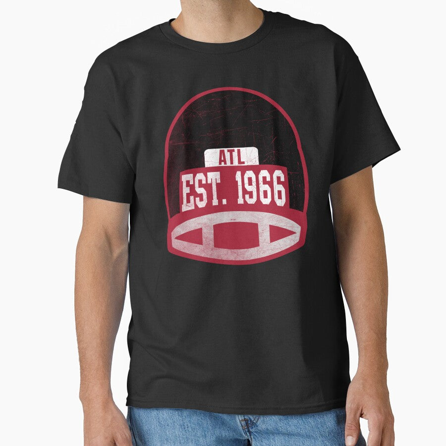 Atlanta Retro Throwback Football Helmet Classic T-Shirt