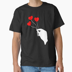 A Hand Holding 3 Hearts On The String Classic T Shirt