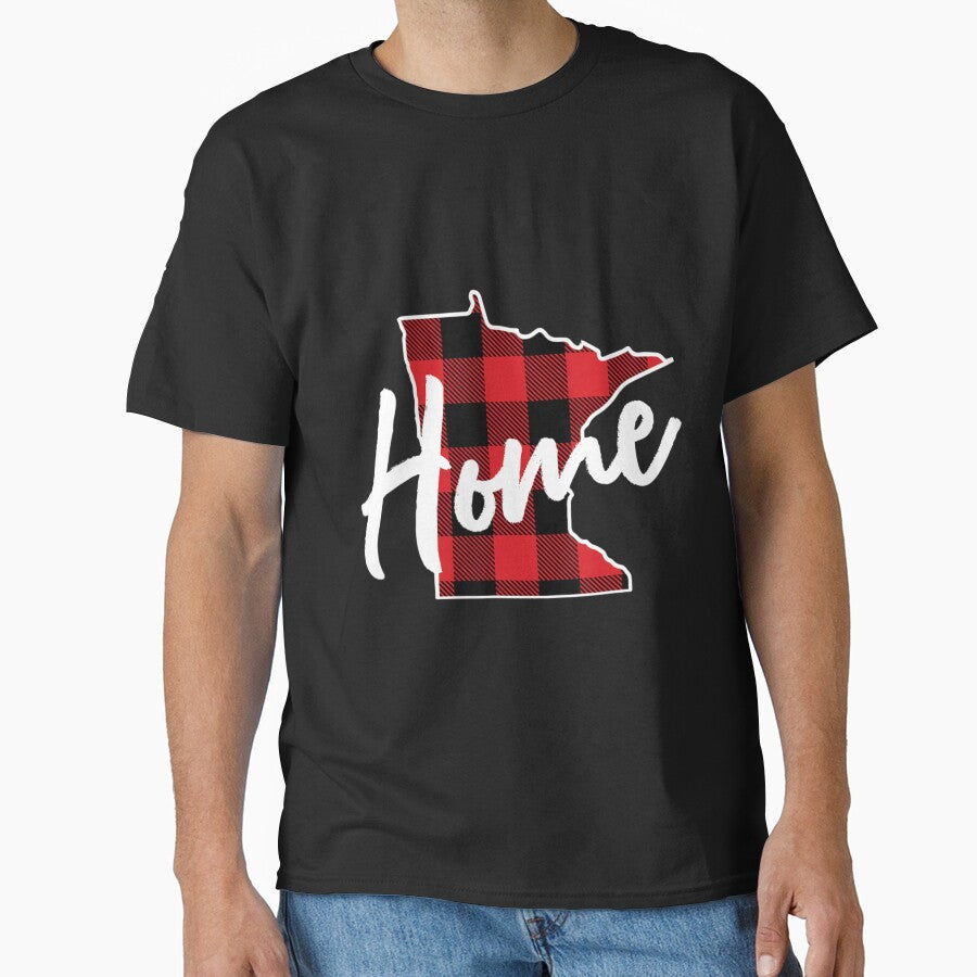 Lumberjack Buffalo Plaid Minnesota Home State Classic T-Shirt